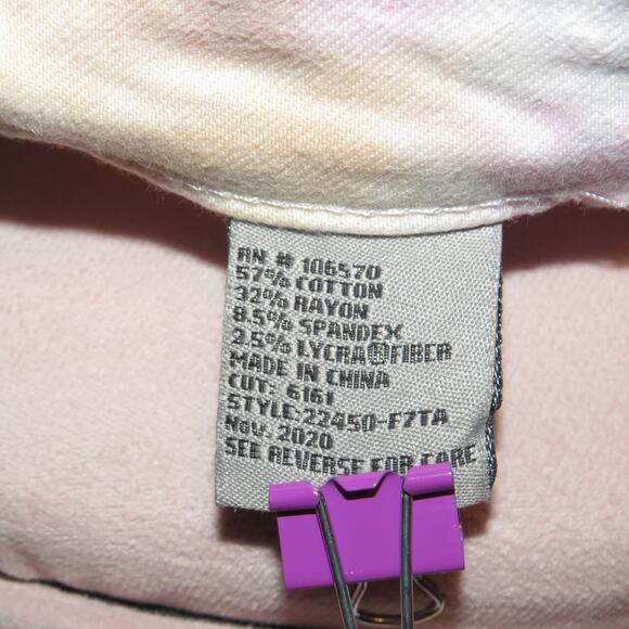 Tractr Rainbow Tie Dye Denim Cut Off Girls Jean Shorts - Picture 6 of 7